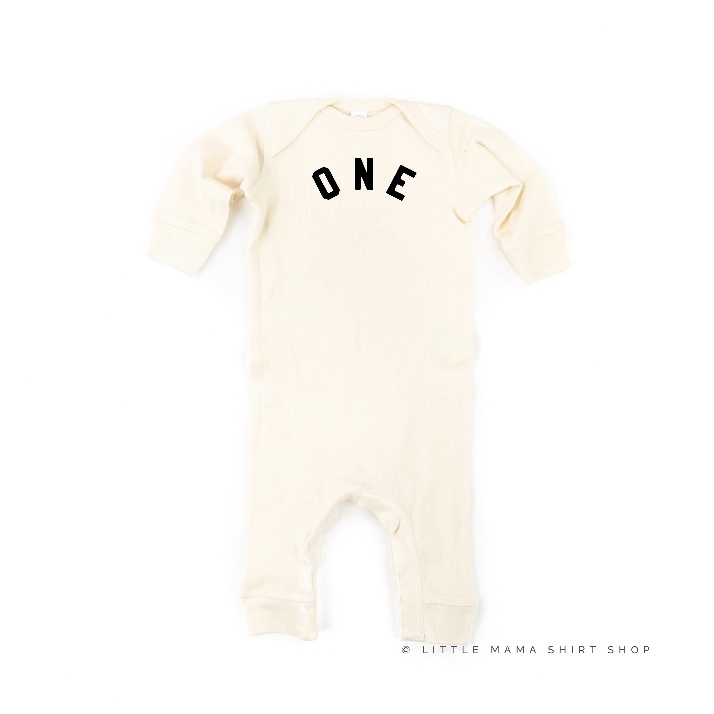 Birthday Number - One - Block Font - Baby Sleeper