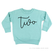 BIRTHDAY NUMBER - NEW CURSIVE - Child Sweater Little Mama Shirt Shop
