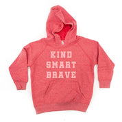 Kind Smart Brave - Varsity - Child Hoodie Little Mama Shirt Shop LLC