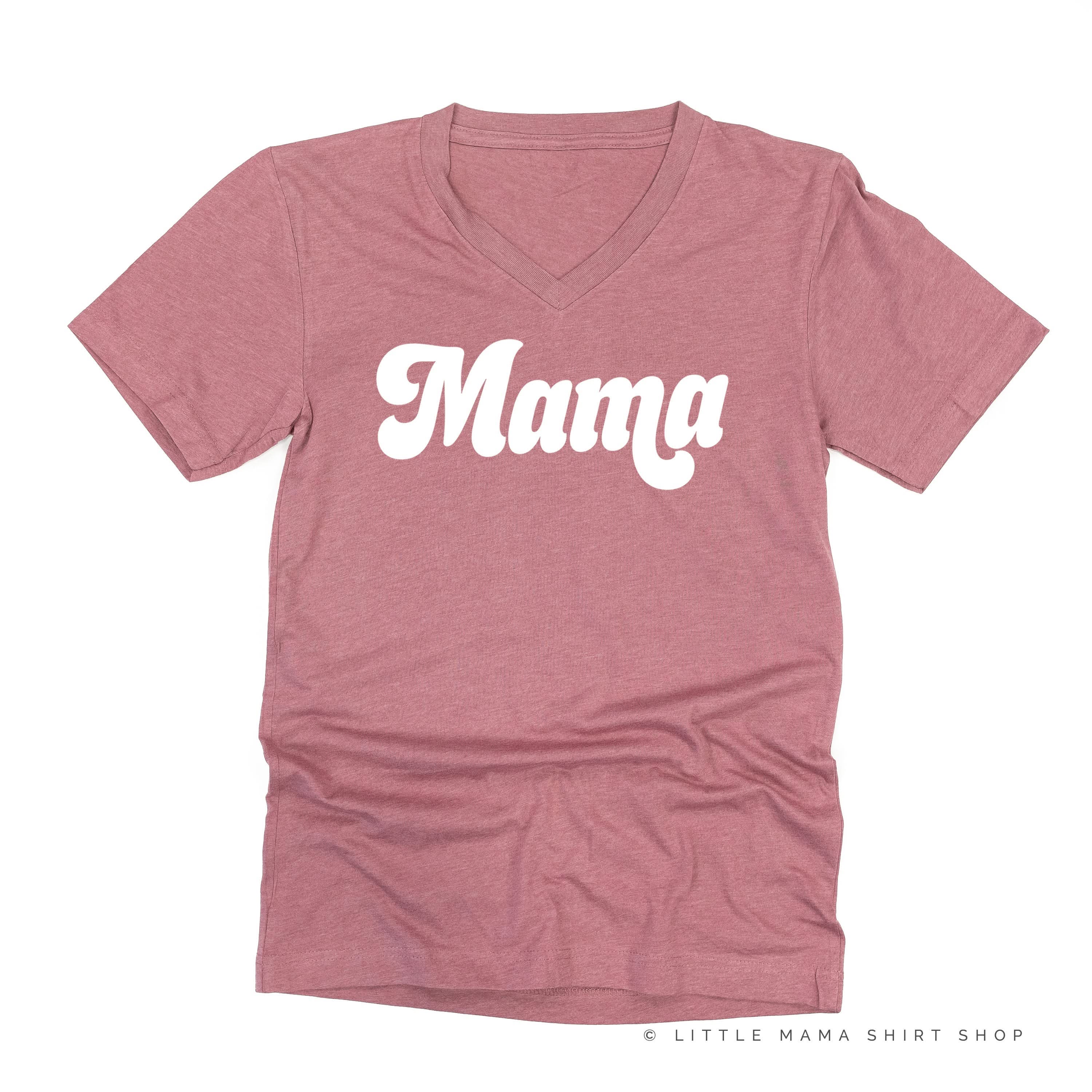 Mama (Retro) - White Design - Unisex Tee Little Mama Shirt Shop