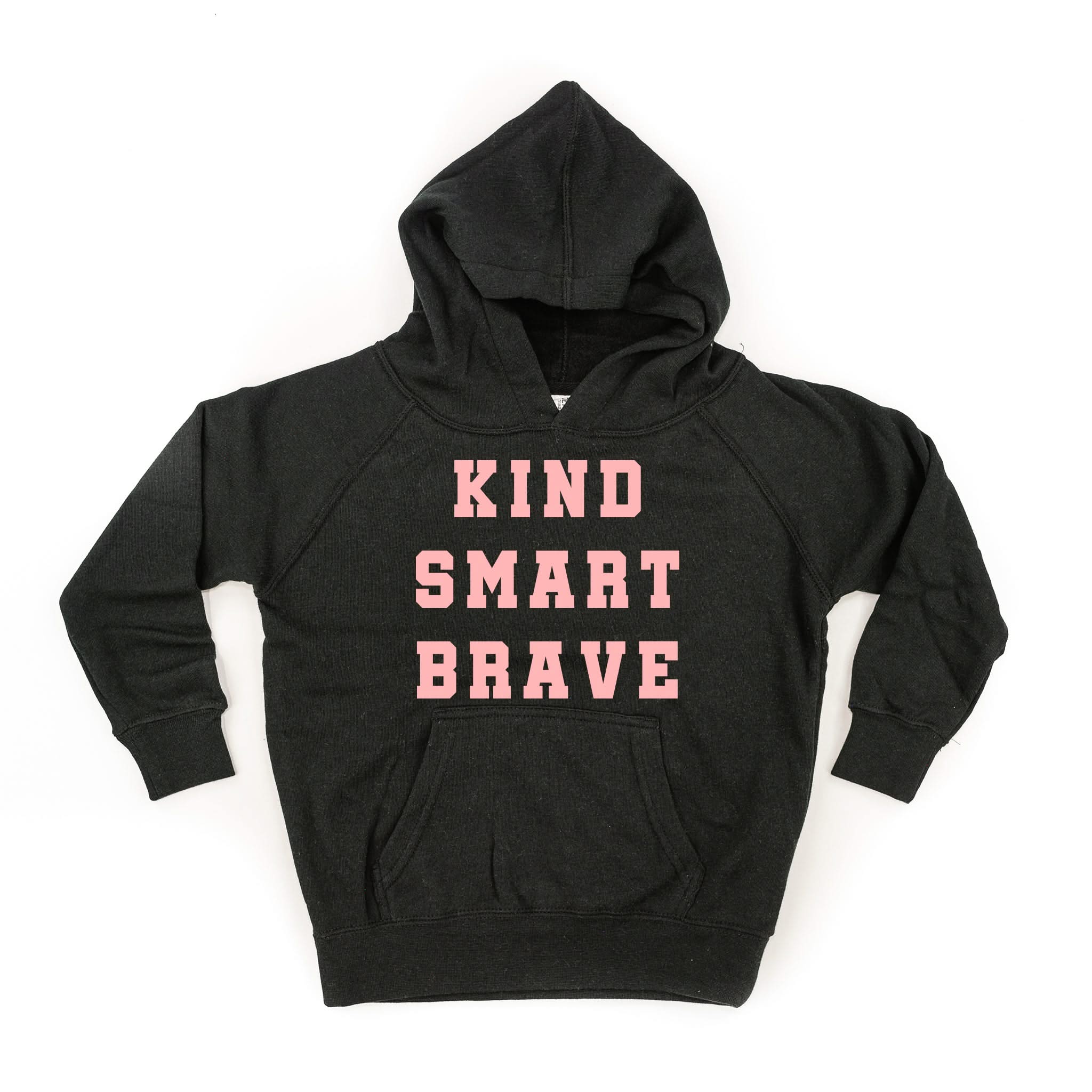 Kind Smart Brave - Varsity - Child Hoodie Little Mama Shirt Shop LLC