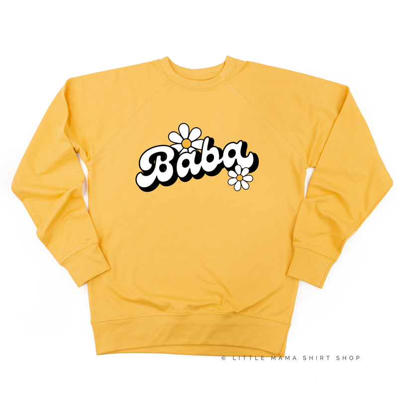 DAISY - BABA - w/ Full Daisy on Back - Lightweight Pullover Sweater