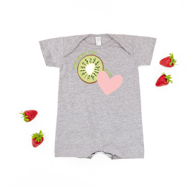 You Hold The Kiwi To My Heart - Short Sleeve / Shorts - One Piece Baby Romper