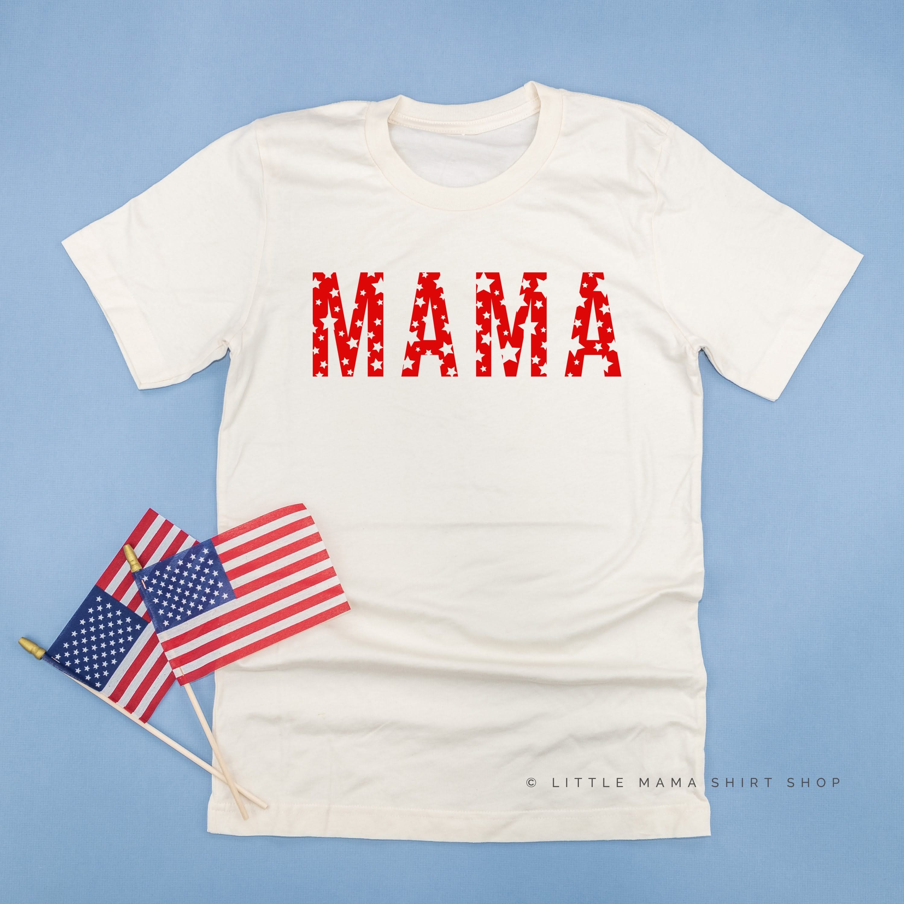 MAMA - STAR PATTERN - Unisex Tee Little Mama Shirt Shop