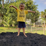 A LITTLE DIRT NEVER HURT - CONSTRUCTION - Short Sleeve Child Shirt Little Mama Shirt Shop