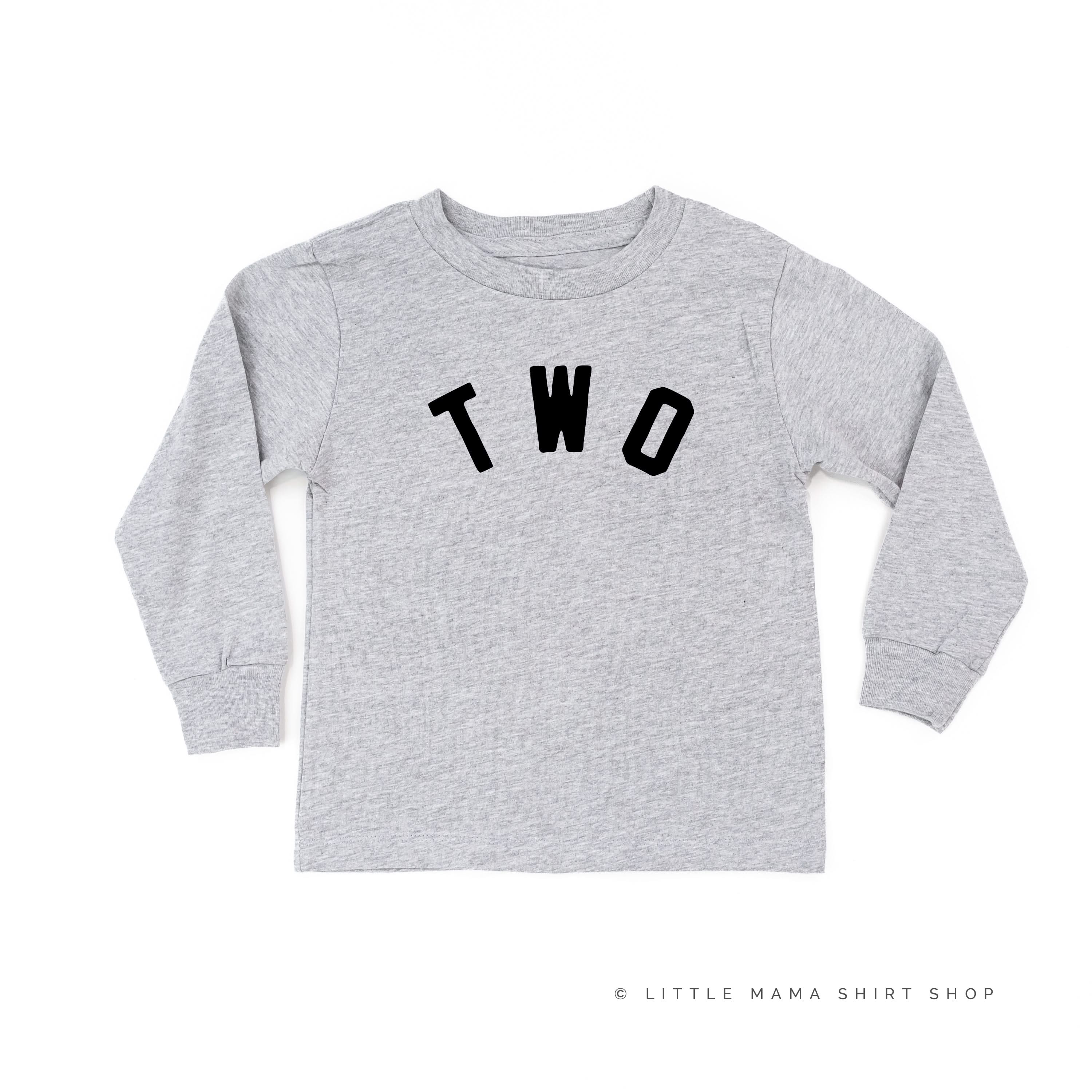 Birthday Number - Block Font - Child Long Sleeve Tee