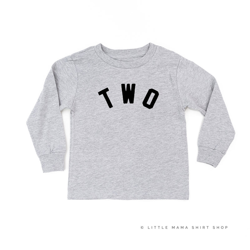 BIRTHDAY NUMBER - BLOCK FONT - Long Sleeve Child Shirt