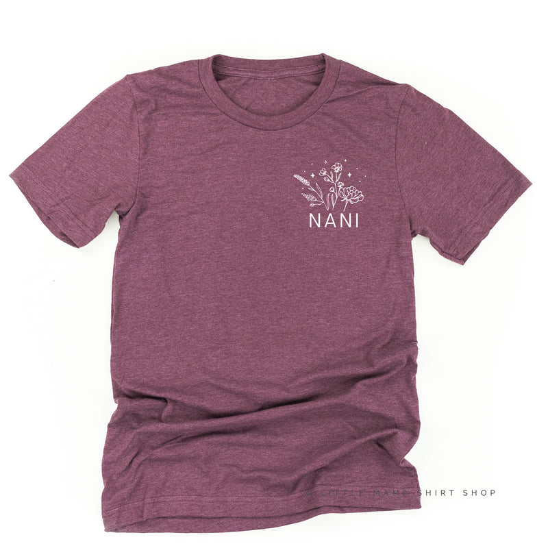 NANI - Bouquet - Pocket Size ﻿- Unisex Tee