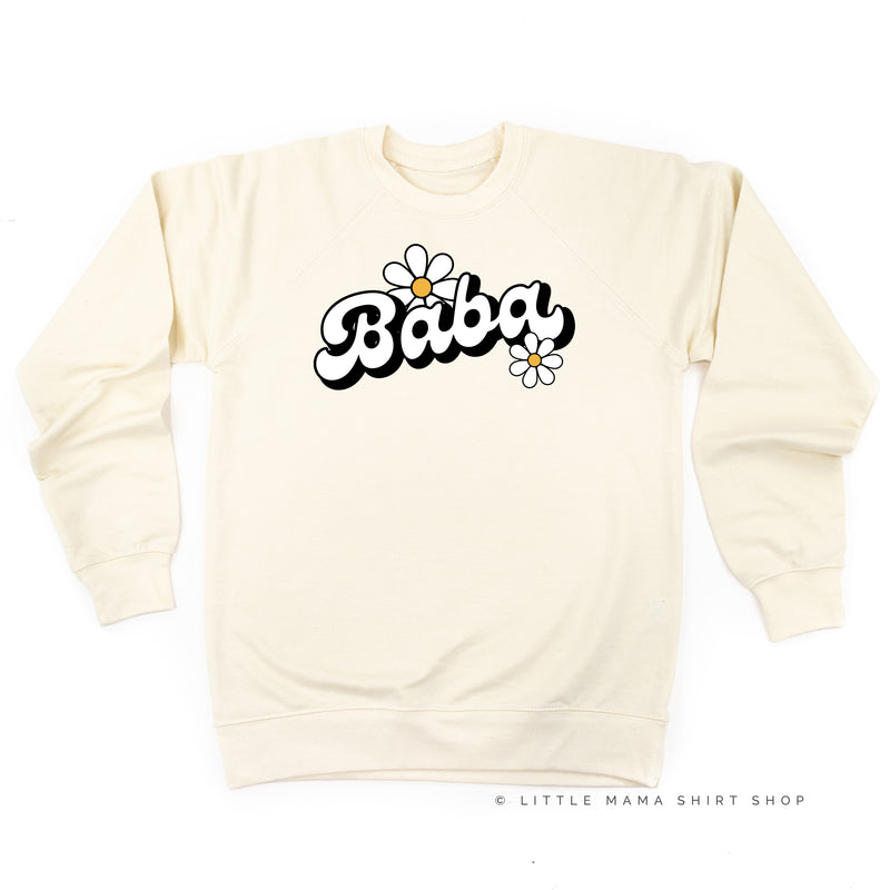 DAISY - BABA - w/ Full Daisy on Back - Lightweight Pullover Sweater