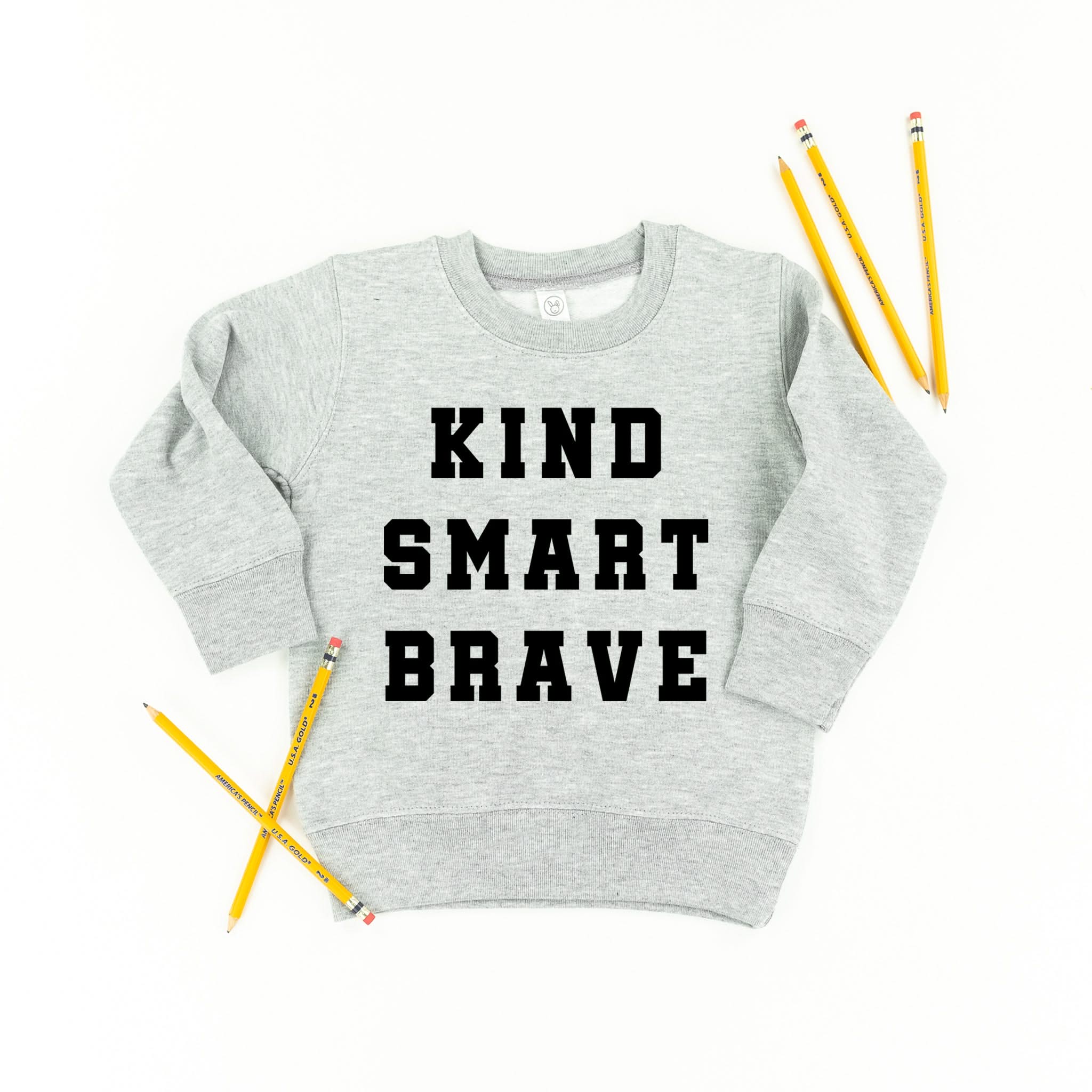 Kind Smart Brave - Varsity - Child Sweater Little Mama Shirt Shop