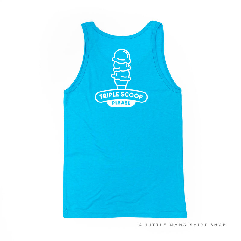 Ice Cream Truck - Triple Scoop on Back - Unisex Jersey Tank