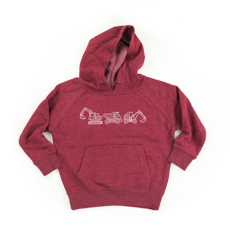 3 IN A ROW - CONSTRUCTION TRUCKS - CHILD HOODIE