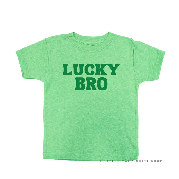 LUCKY BRO  (BLOCK FONT) - Short Sleeve Child Shirt