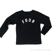 Birthday Number - Block Font - Child Long Sleeve Tee