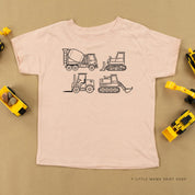 4 CONSTRUCTION TRUCKS - Short Sleeve Child Shirt Little Mama Shirt Shop
