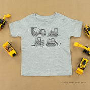 4 CONSTRUCTION TRUCKS - Short Sleeve Child Shirt Little Mama Shirt Shop