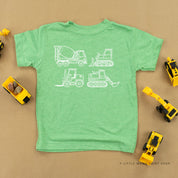 4 CONSTRUCTION TRUCKS - Short Sleeve Child Shirt Little Mama Shirt Shop