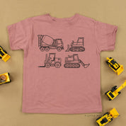 4 CONSTRUCTION TRUCKS - Short Sleeve Child Shirt Little Mama Shirt Shop