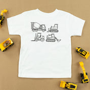 4 CONSTRUCTION TRUCKS - Short Sleeve Child Shirt Little Mama Shirt Shop