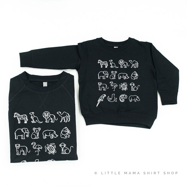 4x4 ZOO ANIMALS - Set of 2 Matching Sweaters