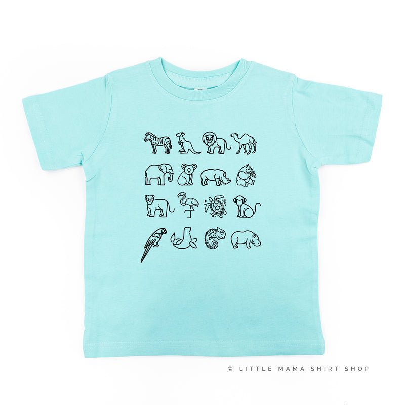 4x4 ZOO ANIMALS - Short Sleeve Child Shirt