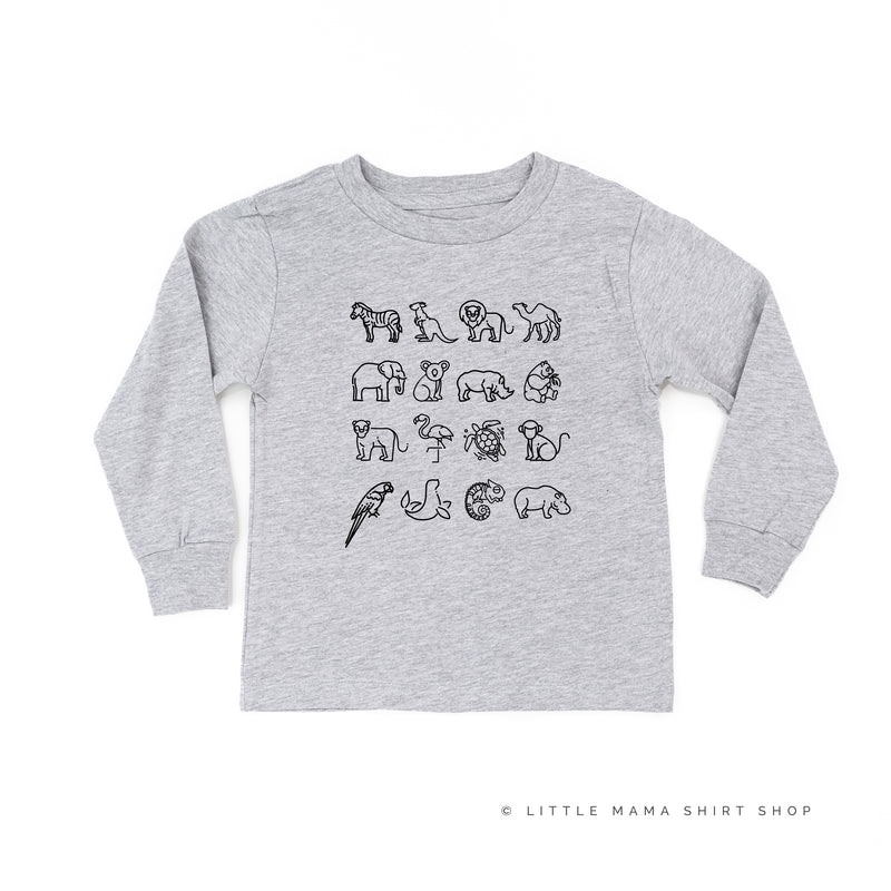4x4 ZOO ANIMALS - Long Sleeve Child Shirt