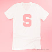 VARSITY INITIALS - Unisex Tee Little Mama Shirt Shop