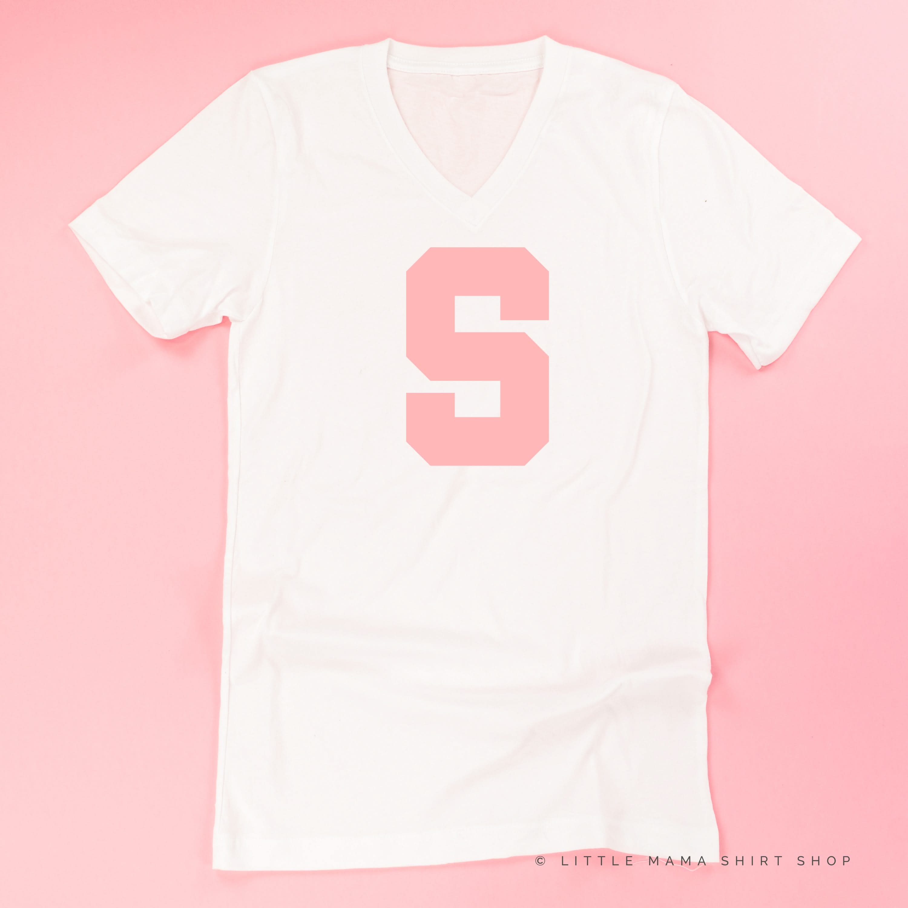 VARSITY INITIALS - Unisex Tee Little Mama Shirt Shop