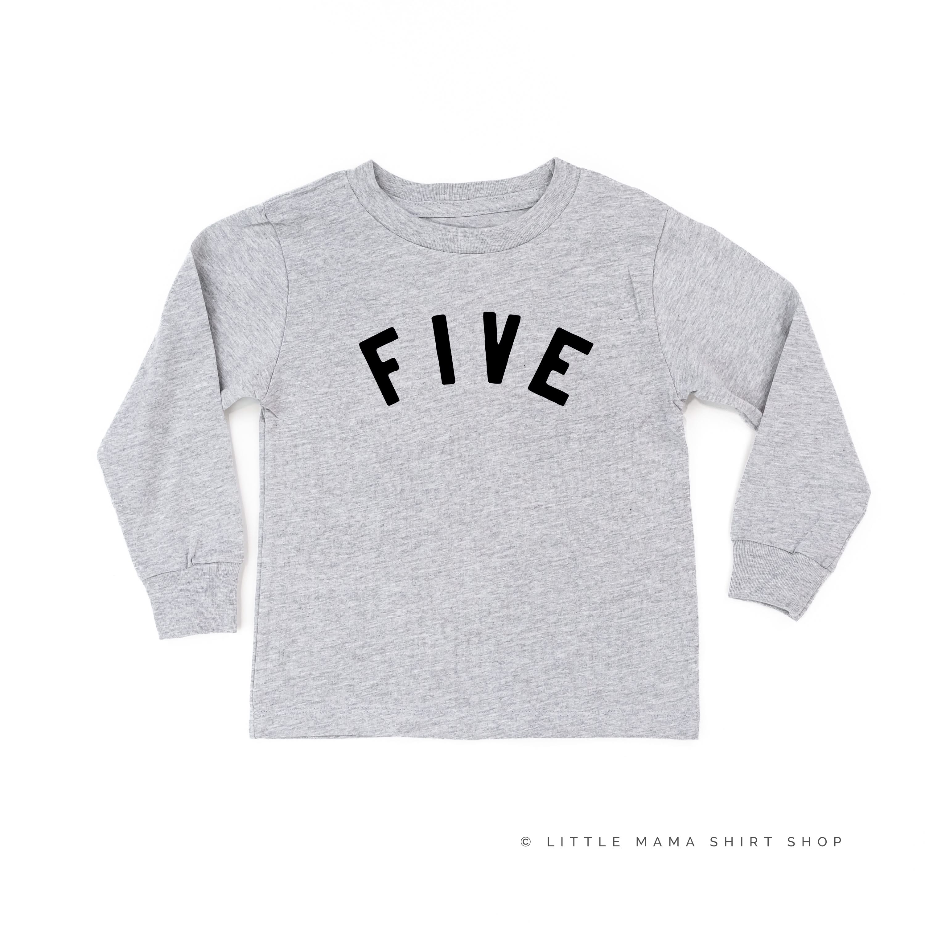 Birthday Number - Block Font - Child Long Sleeve Tee