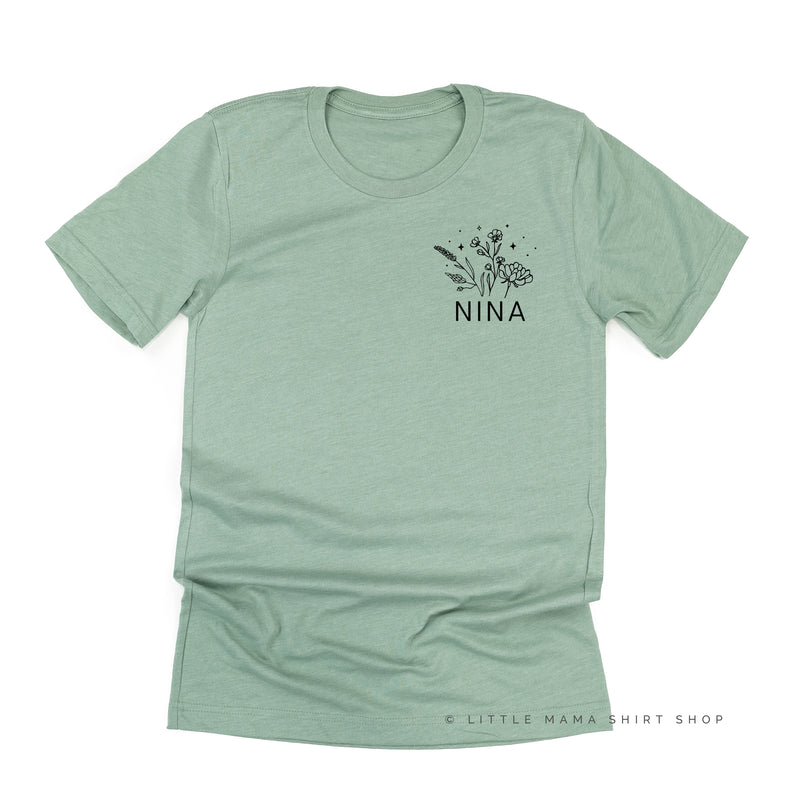 NINA - Bouquet - Pocket Size ﻿- Unisex Tee