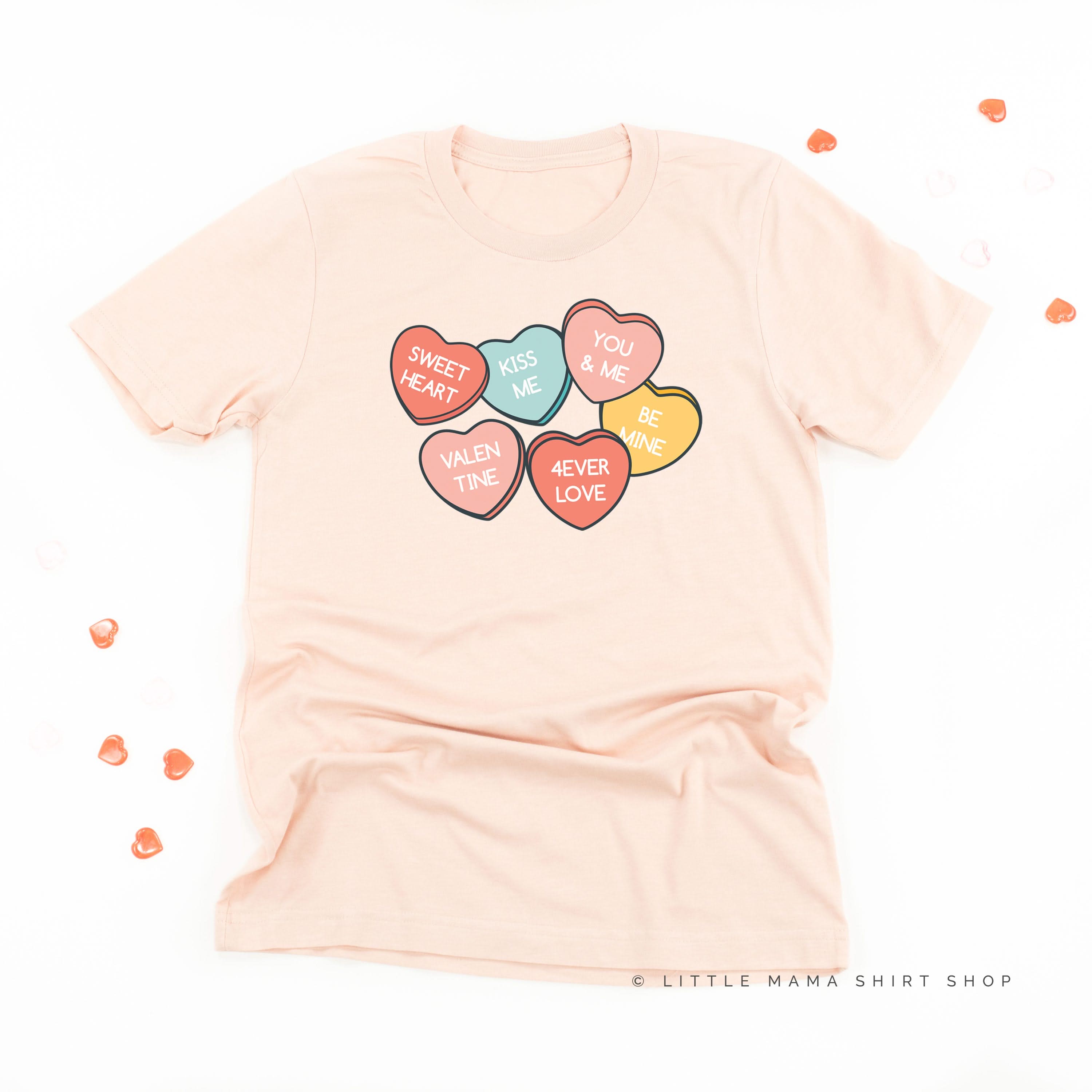 Conversation Hearts - Unisex Tee Little Mama Shirt Shop