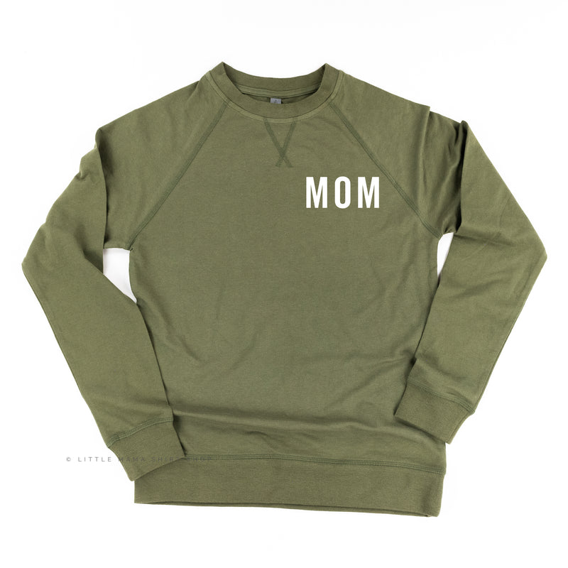 Mom (Pocket Size - Block Font) - Basics Collection - Lightweight Pullover Sweater