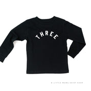 Birthday Number - Block Font - Child Long Sleeve Tee
