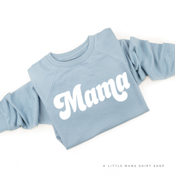 Mama (Retro) - White Design - Lightweight Pullover Sweater