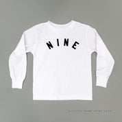 Birthday Number - Block Font - Child Long Sleeve Tee