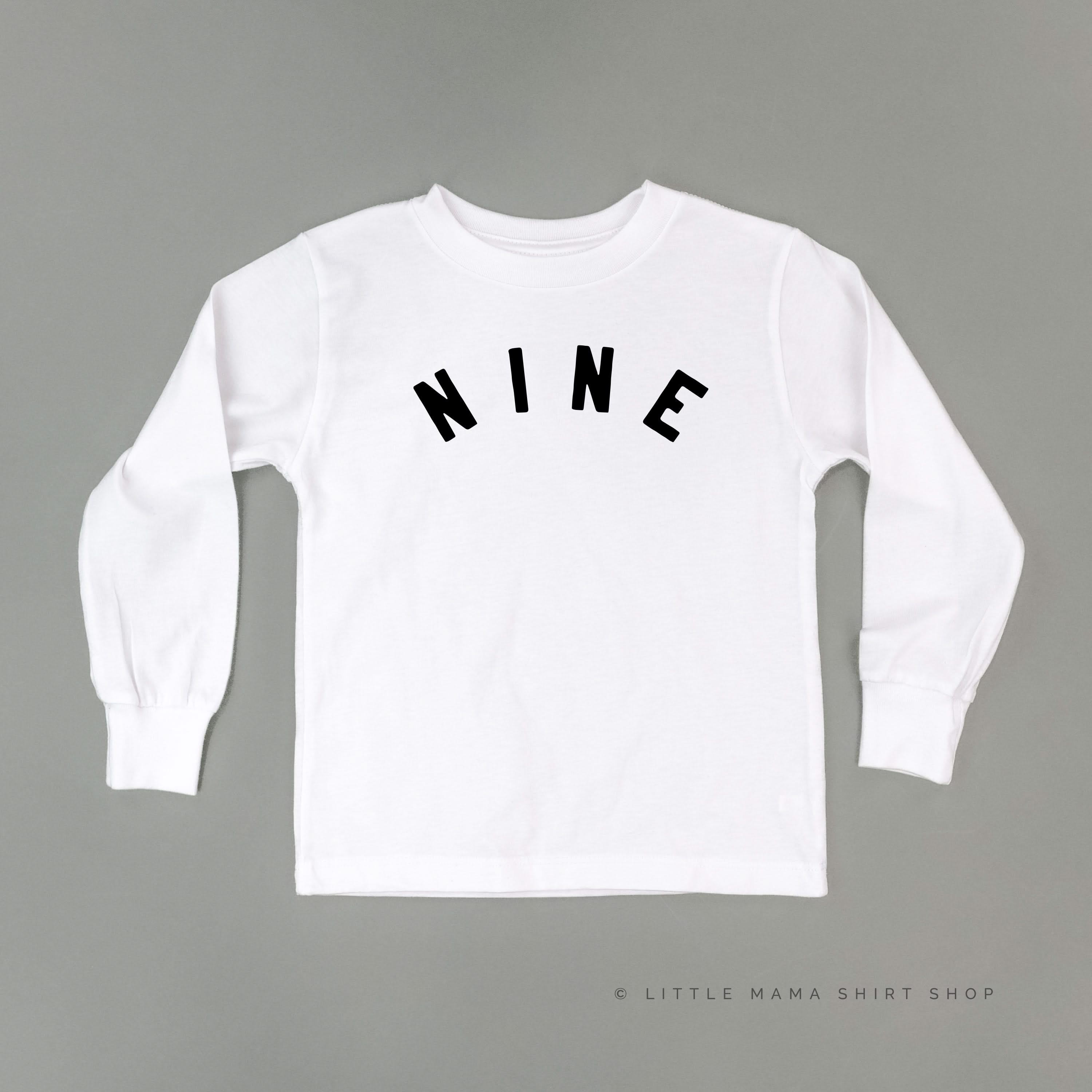 Birthday Number - Block Font - Child Long Sleeve Tee