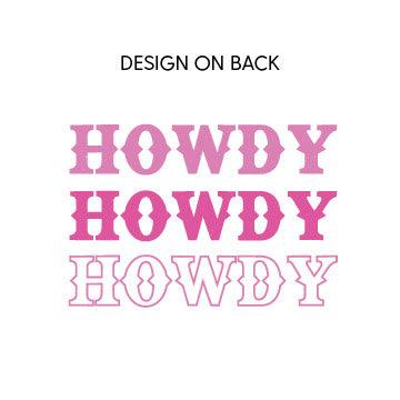 Cowgirl at Heart - Disco (Pocket) w/ Howdy x3 on Back - Distressed Design - Lightweight Pullover Sweater
