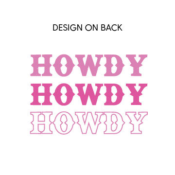 Cowgirl at Heart - Disco (Pocket) w/ Howdy x3 on Back - Distressed Design - Long Sleeve Child Shirt