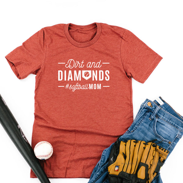Dirt and Diamonds - Softball Mom - Unisex Tee