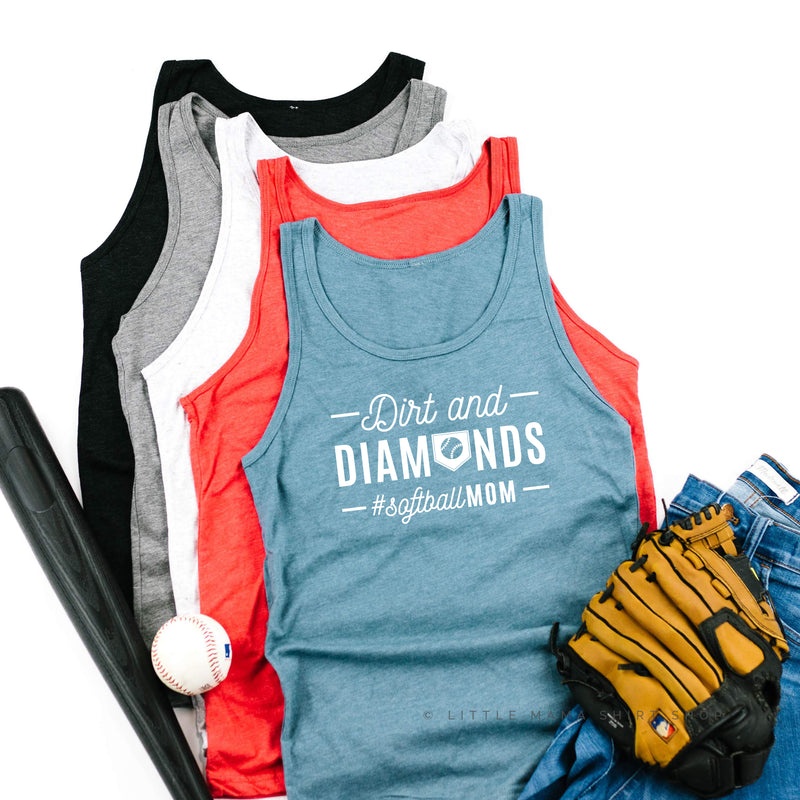 Dirt and Diamonds - Softball Mom - Unisex Jersey Tank