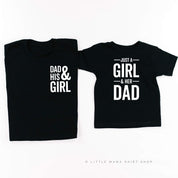 Dad + His Girl / Just a Girl and Her Dad - Set of 2 Shirts Little Mama Shirt Shop