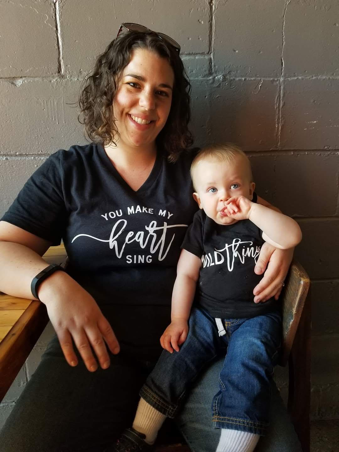 Wild Thing - You Make My Heart Sing | Set of 2 Black Shirts Little Mama Shirt Shop