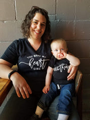 Wild Thing - You Make My Heart Sing | Set of 2 Black Shirts Little Mama Shirt Shop