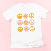 3x3 - RETRO HAPPY FLOWERS - Unisex Tee Little Mama Shirt Shop