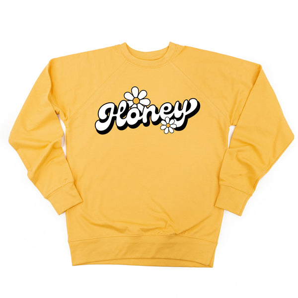 DAISY - HONEY - w/ Full Daisy on Back - Lightweight Pullover Sweater