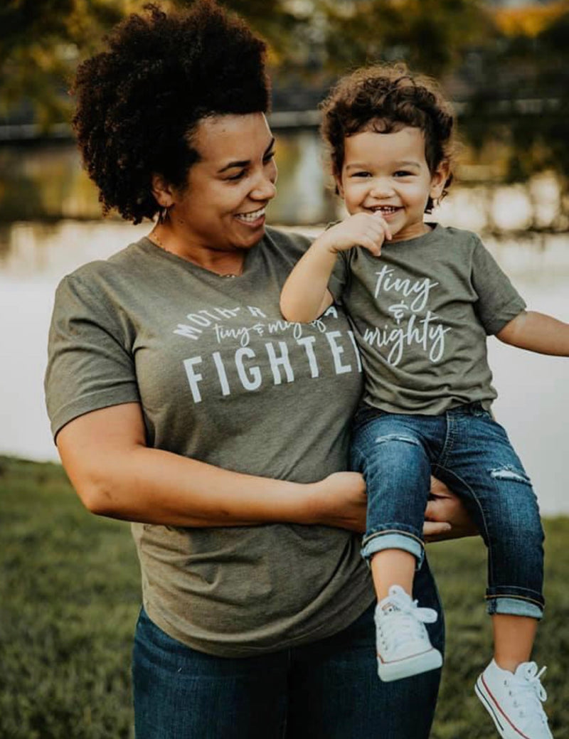 Mother of a Tiny and Mighty Fighter - Tiny and Mighty | Set of 2 Shirts