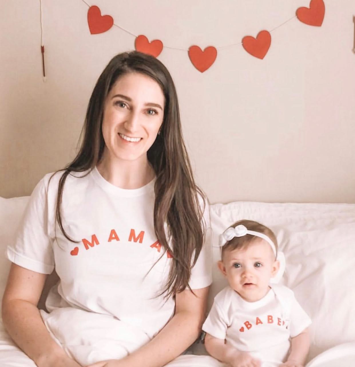 ❤️ MAMA/BABE ❤️ - Set of 2 Tees Little Mama Shirt Shop