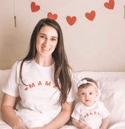 ❤️ MAMA/BABE ❤️ - Set of 2 Tees Little Mama Shirt Shop