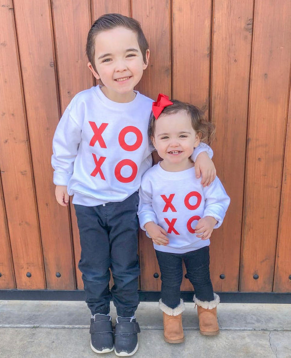 XOXO - Block Font - Child Sweater