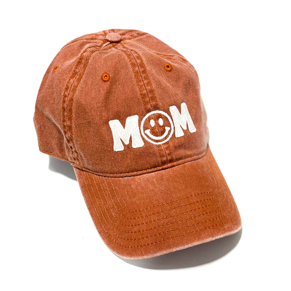 MOM - (Smile O) - Burnt Orange Baseball Cap